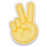 Crocs - Peace Hand Sign Jibbitz Shoe Charm