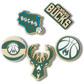 Crocs - NBA Milwaukee Bucks 5 Pack Jibbitz™ charms