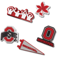 Crocs - Ohio State University 5 Pack Jibbitz™ charms