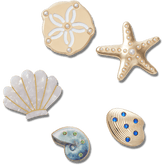 Crocs - Gold Seashell 5 Pack Jibbitz™ charms