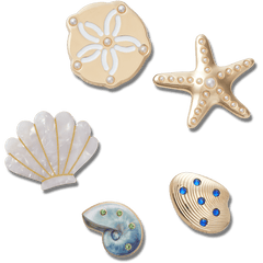 Crocs - Gold Seashell 5 Pack Jibbitz™ charms