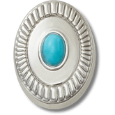 Crocs - Silver Turquoise Emblem Jibbitz™ charms