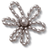 Crocs - Grey Pearl Beaded Daisy Jibbitz™ charms
