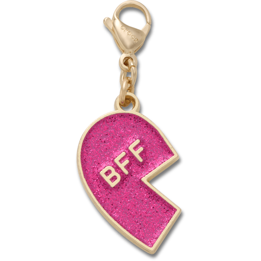 Crocs - Pink Glitter BFF Charm Left Jibbitz Shoe Charm