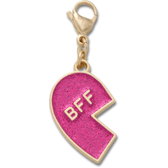 Crocs - Pink Glitter BFF Charm Left Jibbitz Shoe Charm