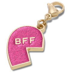 Crocs - Pink Glitter BFF Charm Left Jibbitz Shoe Charm