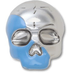 Crocs - Silver and Blue Enamel Skull Jibbitz™ charms