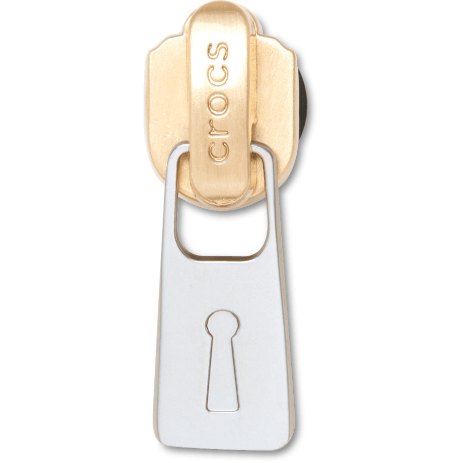Crocs - Gold and Silver Zipper Jibbitz™ charms