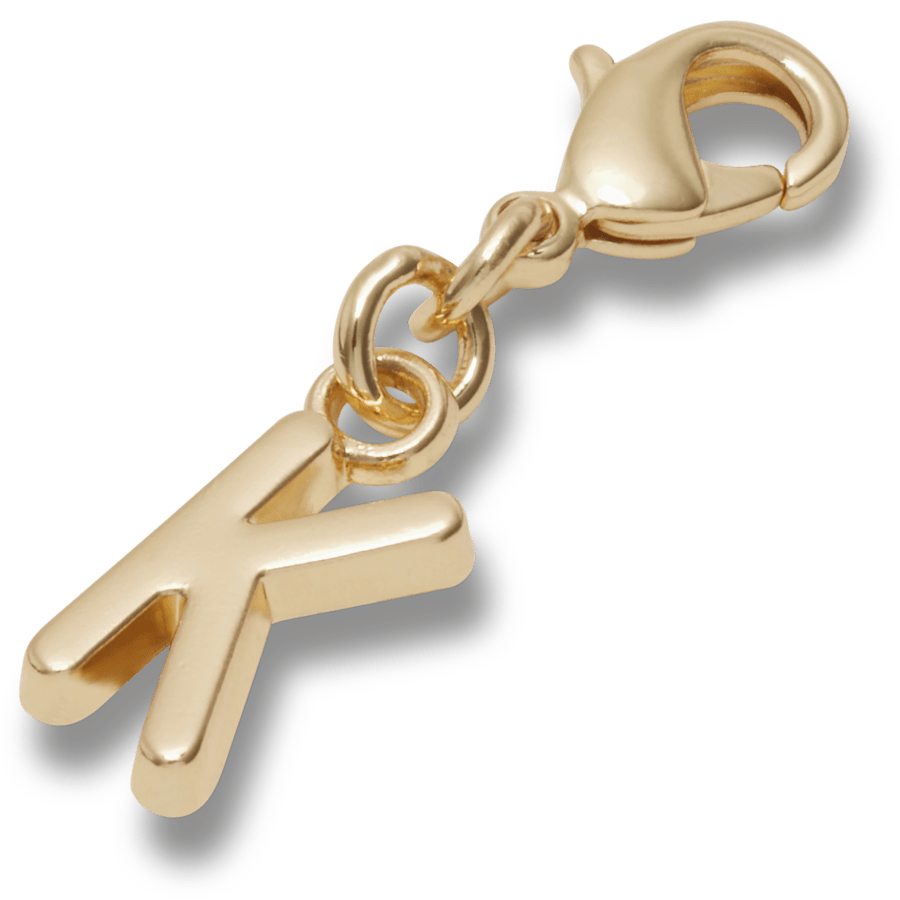 Crocs - Gold Letter K Charm Jibbitz™ charms