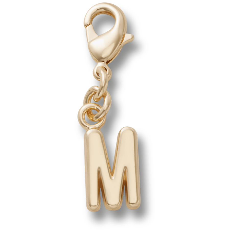 Crocs - Gold Letter M Charm Jibbitz™ charms