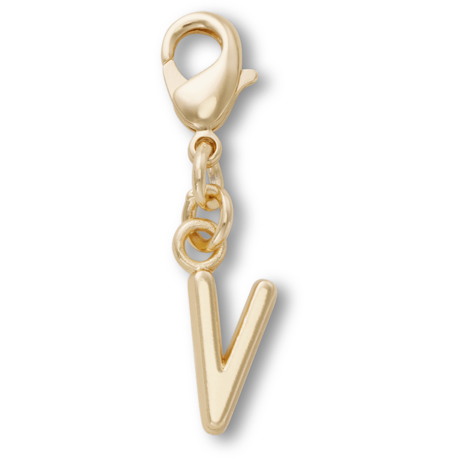 Crocs - Gold Letter V Charm Jibbitz™ charms