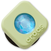 Crocs - Green PVC Square SMT Gem Jibbitz™ charms