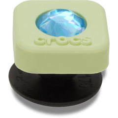 Crocs - Green PVC Square SMT Gem Jibbitz™ charms