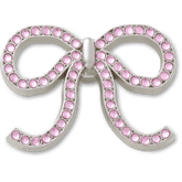 Crocs - Pink Glittery Bow Jibbitz™ charms