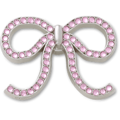 Crocs - Pink Glittery Bow Jibbitz™ charms