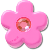 Crocs - Bright Pink Flower With Gem Jibbitz™ charms