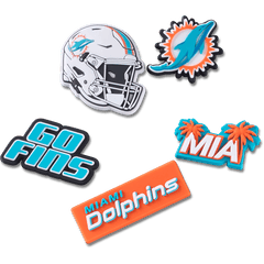 Crocs - NFL Miami Dolphins 5 Pack Jibbitz Shoe Charm