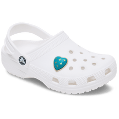 Crocs - Turquoise and Gold Heart Jibbitz™ charms