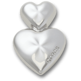 Crocs - Silver Double Heart Jibbitz™ charms