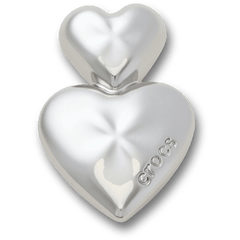 Crocs - Silver Double Heart Jibbitz™ charms