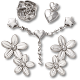Crocs - Silver Meta Floral 5 Pack Jibbitz™ charms