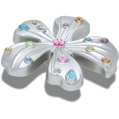 Crocs - Silver Meta Gem Flower Jibbitz™ charms