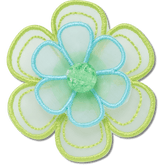 Crocs - Green Mesh Flower Jibbitz™ charms