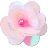 Crocs - Sequin Pink Flower Jibbitz™ charms