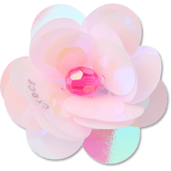 Crocs - Sequin Pink Flower Jibbitz™ charms