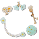 Crocs - Blue Dainty Floral 5 Pack Jibbitz™ charms
