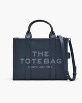 Marc Jacobs The Leather Medium Tote Bag Blue Sea
