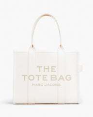 Marc Jacobs The Leather Large Tote Bag Cotton/Silver
