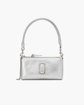 Marc Jacobs The Metallic Snapshot Convertible Shoulder Bag Silver
