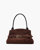 Marc Jacobs The Suede Dakota Satchel Dark Brown