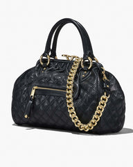 Marc Jacobs Re-Edition Quilted Leather Stam Bag Black
