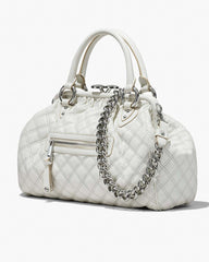 Marc Jacobs Re-Edition Quilted Leather Stam Bag Cloud White