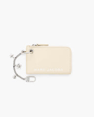 Marc Jacobs The Top Zip Charm Wallet Cloud White