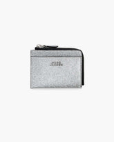 Marc Jacobs The Coated Glitter Everyday Top Zip Wallet Silver