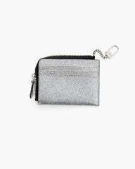 Marc Jacobs The Coated Glitter Everyday Top Zip Wallet Silver