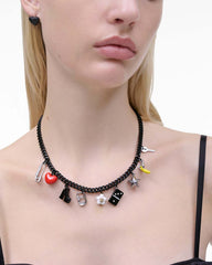 Marc Jacobs The Collector Charm Necklace Black Multi