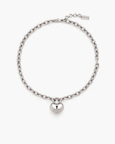 Marc Jacobs The Heart Balloon Necklace Light Antique Silver