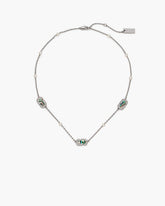 Marc Jacobs The J Marc Luxe Station Necklace Silver/Crystal