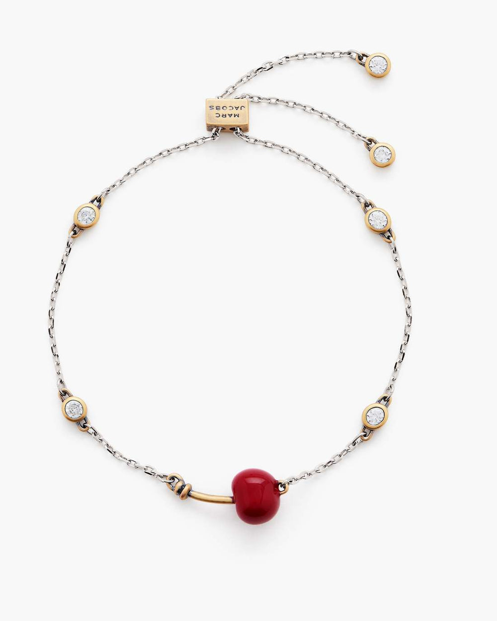 Marc Jacobs The Cherry Slider Bracelet Silver/Red