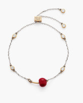 Marc Jacobs The Cherry Slider Bracelet Silver/Red