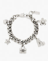 Marc Jacobs The Mini Icon Charm Bracelet Light Antique Silver