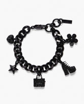 Marc Jacobs The Pave Mini Icon Charm Bracelet Black/Black Crystal