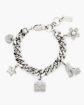 Marc Jacobs The Pave Mini Icon Charm Bracelet Silver/Crystal