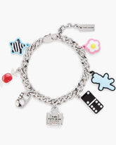 Marc Jacobs The Sticker Charm Bracelet Silver Multi