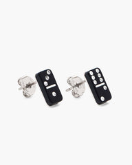 Marc Jacobs The Domino Stud Earrings Silver/Black