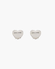 Marc Jacobs The Heart Balloon Stud Earrings Light Antique Silver